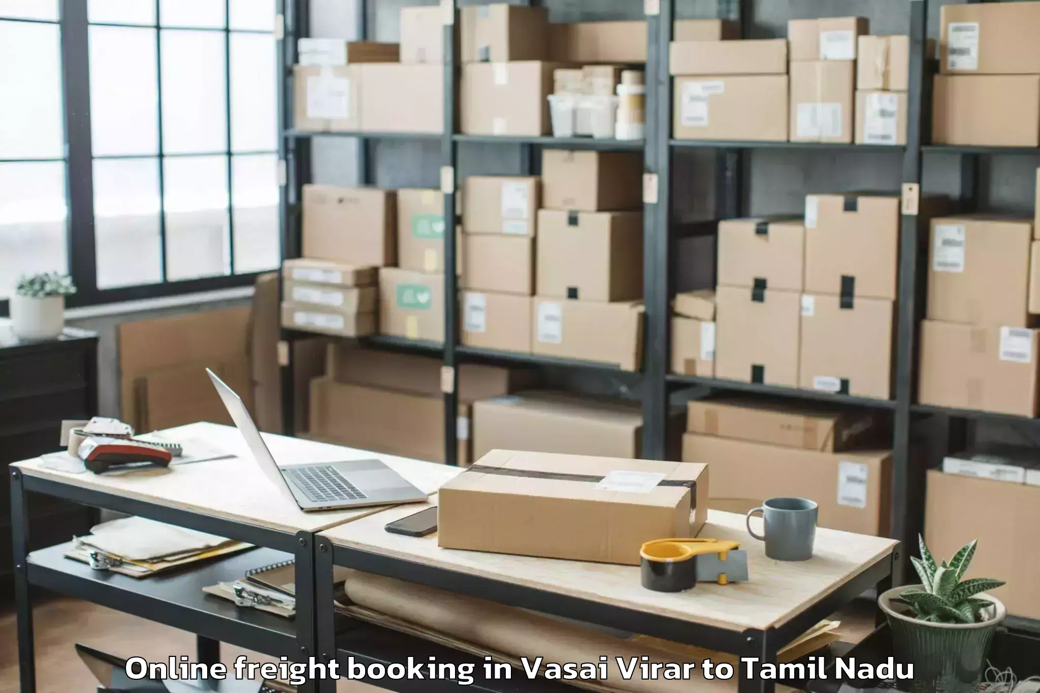 Professional Vasai Virar to Udumalaipettai Online Freight Booking